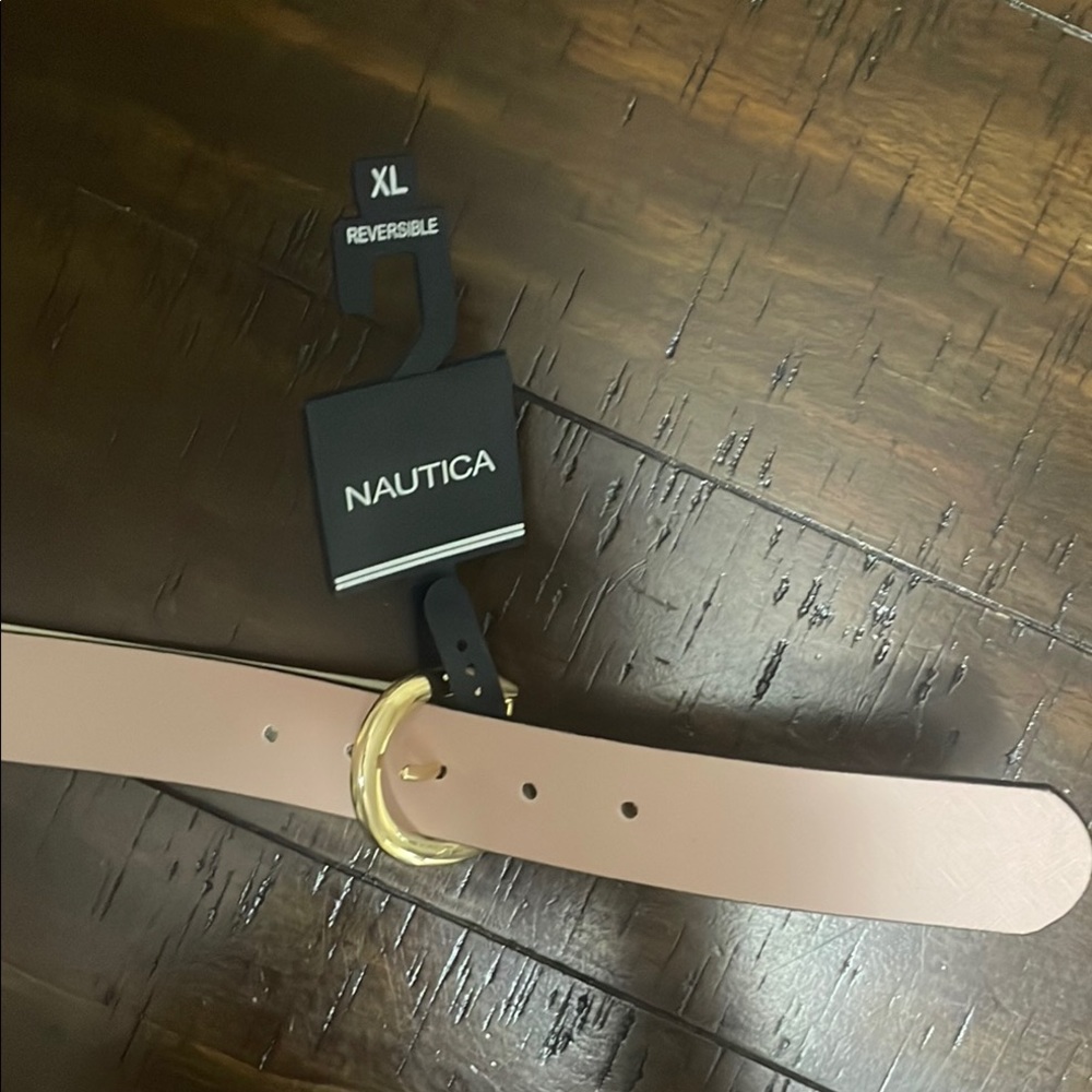 Nautica Tan/Pink Reversible Belt Classic Accessory